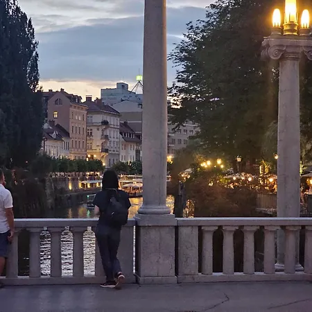 Riva In Old Town By The Cobblers' Bridge Ljubljana